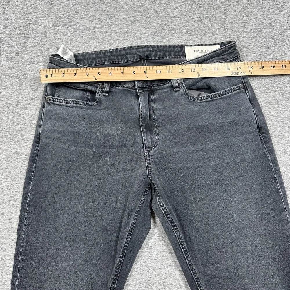 Rag & Bone Jeans Mens 34x32 Black Gray Denim Athletic Fit 3 City Stretch